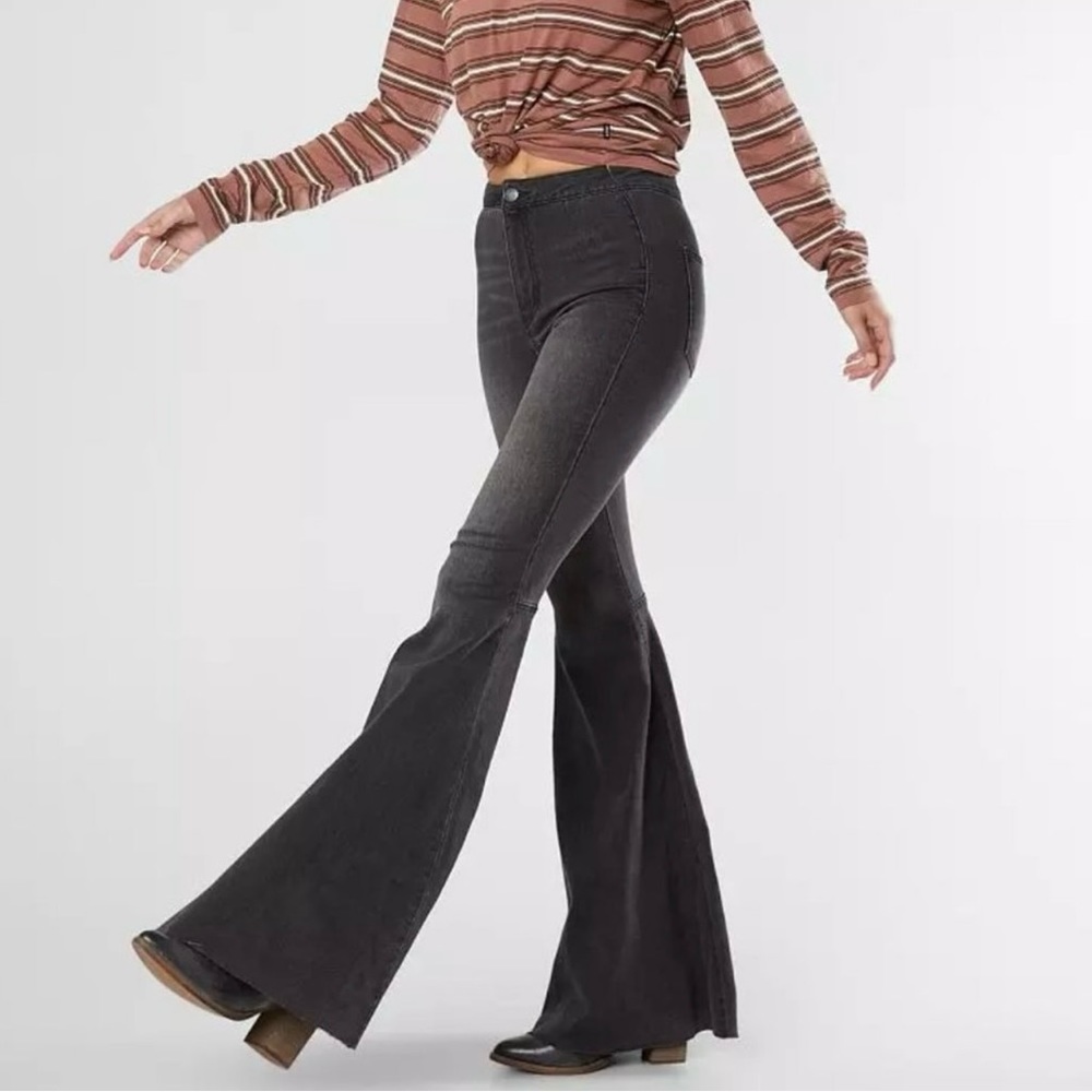 Free People Black Flare Pants